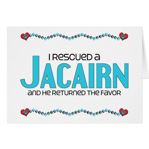 I Rescued a Jacairn (Male) Dog Adoption Design Card