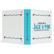 I Rescued a Jack-a-Poo (Male) Dog Adoption Design 3 Ring Binders