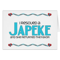 I Rescued a Japeke (Female) Dog Adoption Design cards