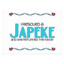 I Rescued a Japeke (Female) Dog Adoption Design postcards