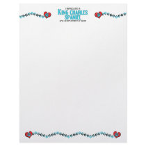 I Rescued a King Charles Spaniel (Male Dog) Letterhead Design
