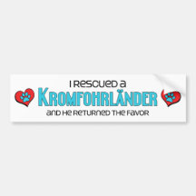 I Rescued a Kromfohrländer (Male Dog) Bumper Stickers