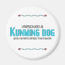 I Rescued a Kunming Dog (Male Dog) Fridge Magnets