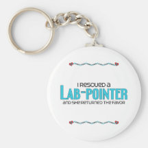 I Rescued a Lab-Pointer (Female) Dog Adoption Key Chains