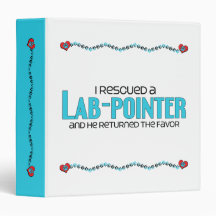 I Rescued a Lab-Pointer (Male) Dog Adoption Design 3 Ring Binder