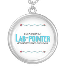 I Rescued a Lab-Pointer (Male) Dog Adoption Design Personalized Necklace