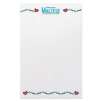 I Rescued a Maltese (Male Dog) Stationery Paper