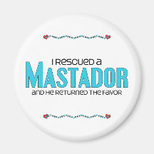 I Rescued a Mastador (Male) Dog Adoption Design Refrigerator Magnets