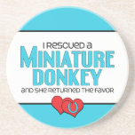 I Rescued a Miniature Donkey (Female Donkey) Drink Coasters