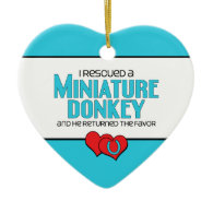 I Rescued a Miniature Donkey (Male Donkey) Ornament