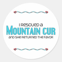 I Rescued a Mountain Cur (Female Dog) Stickers