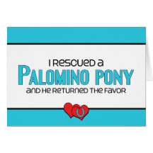 I Rescued a Palomino Pony (Male Pony) Card
