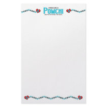 I Rescued a Pomchi (Male) Dog Adoption Design Custom Stationery
