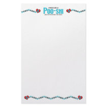I Rescued a Poo-Shi (Male) Dog Adoption Design Customized Stationery