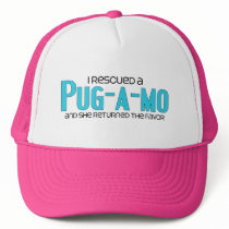 I Rescued a Pug-A-Mo (Female) Dog Adoption Design Trucker Hat