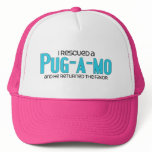 I Rescued a Pug-A-Mo (Male) Dog Adoption Design Mesh Hats
