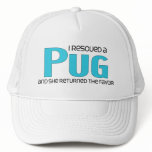 I Rescued a Pug (Female Dog) Mesh Hat