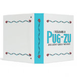 I Rescued a Pug-Zu (Female) Dog Adoption Design 3 Ring Binders