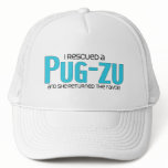I Rescued a Pug-Zu (Female) Dog Adoption Design Trucker Hats