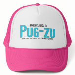 I Rescued a Pug-Zu (Male) Dog Adoption Design Trucker Hat