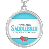 I Rescued a Saddlebred (Male Horse) Custom Necklace