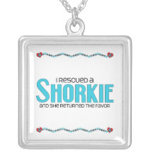 I Rescued a Shorkie (Female) Dog Adoption Design Necklaces