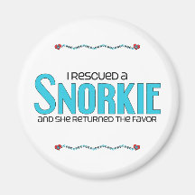 I Rescued a Snorkie (Female) Dog Adoption Design Refrigerator Magnets