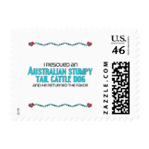 I Rescued a Stumpy Tail Cattle Dog (Male) Postage Stamps