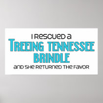 I Rescued a Treeing Tennessee Brindle (Female Dog) Posters