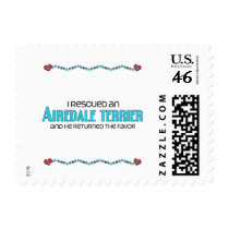I Rescued an Airedale Terrier (Male Dog) Stamp