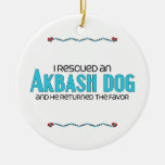 I Rescued an Akbash Dog (Male Dog) Christmas Tree Ornament