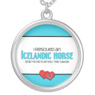 I Rescued an Icelandic Horse (Male Horse) Custom Necklace