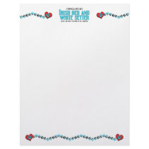 I Rescued an Irish Red and White Setter (Male Dog) Custom Letterhead