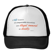 I ride because... hat