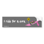I Ride For A Cure Bumper sticker