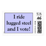 I ride lugged steel and I vote! Postage Stamps