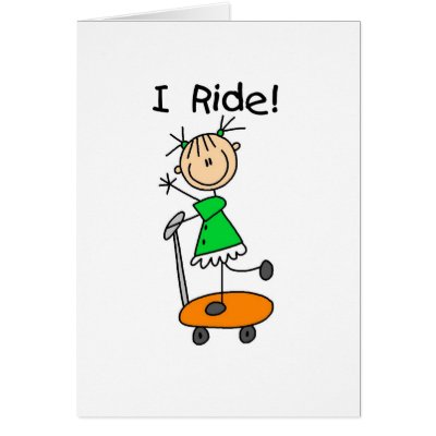 I Ride Stick Figure Card by stick_figures
