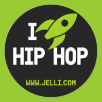 I Rocket Hip Hop Round Stickers stickers