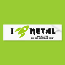I Rocket Metal Bumper Sticker bumper stickers