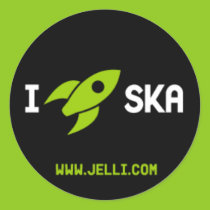 I Rocket Ska Sticker stickers