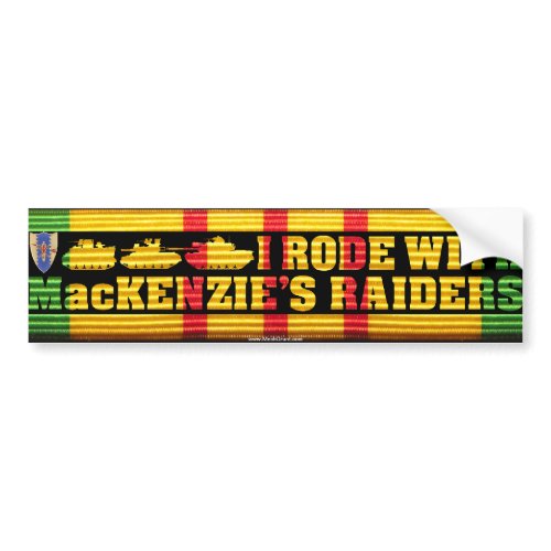 I Rode With MacKenzie's Raiders Bumper Sticker zazzle_bumpersticker
