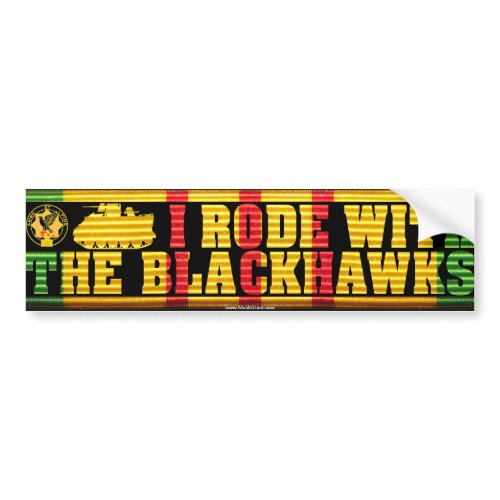 I Rode With the Blackhawks M113 Bumper Sticker zazzle_bumpersticker
