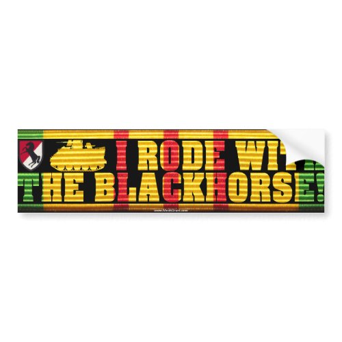 I Rode With the Blackhorse M113 Bumper Sticker zazzle_bumpersticker