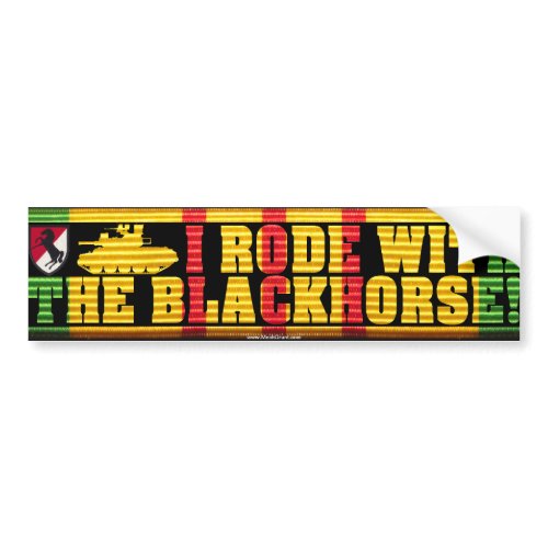 I Rode With the Blackhorse M551 Bumper Sticker zazzle_bumpersticker
