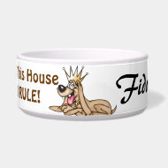 I Rule Customized Dog Bowls petbowl