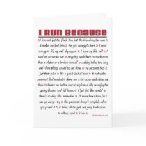 I Run Because - Good Luck cards