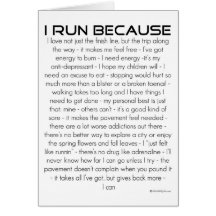 I Run Because Good Luck Card