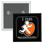 i Run Because Leukemia Matters Pinback Buttons