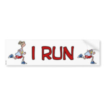 i run bumper stickers