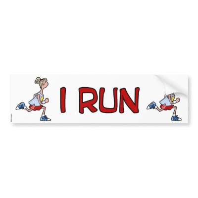i run bumper sticker by cfkaatje